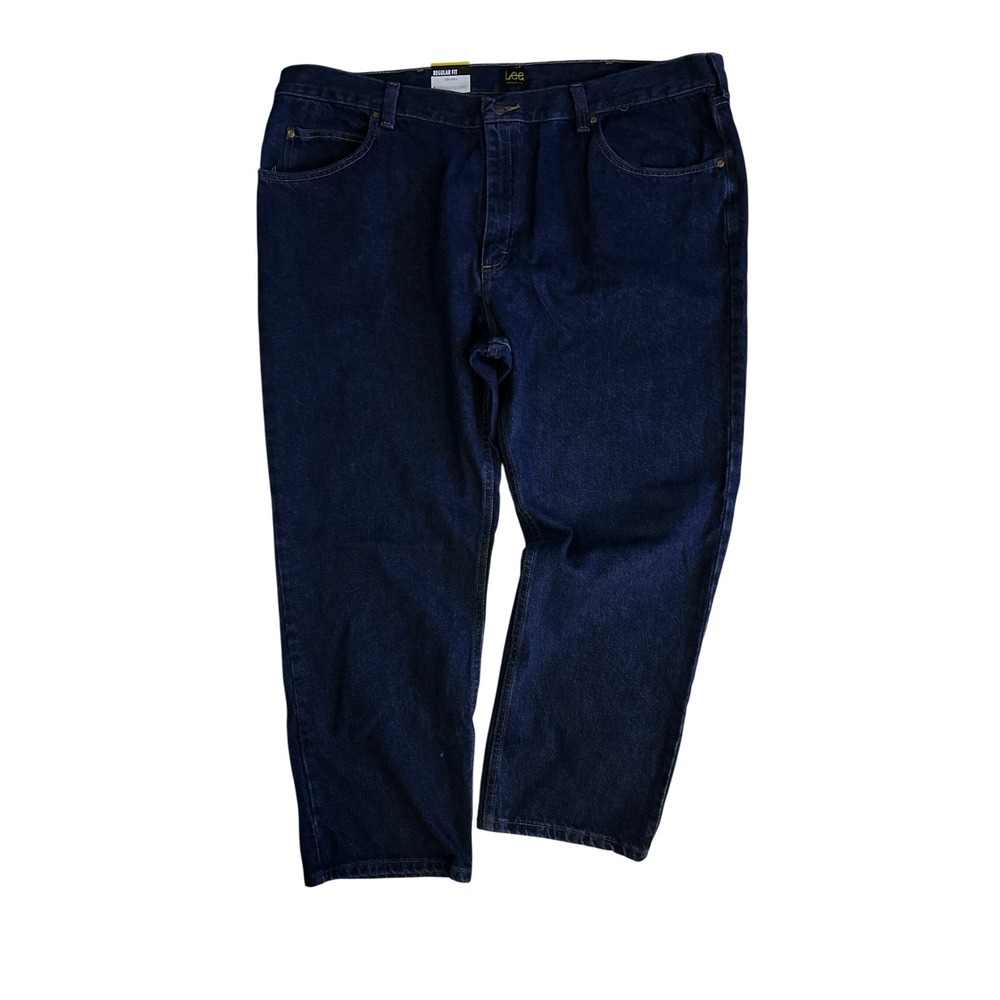 Lee Mens Regular Fit Straight Leg Jeans Dark Stone Blue Denim 48x30 2100240